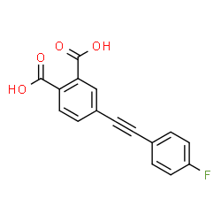 ChemSpider 2D Image | 4-[(4-Fluorophenyl)ethynyl]phthalic acid | C16H9FO4
