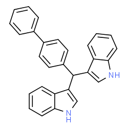 ChemSpider 2D Image | 3,3'-(4-Biphenylylmethylene)bis(1H-indole) | C29H22N2
