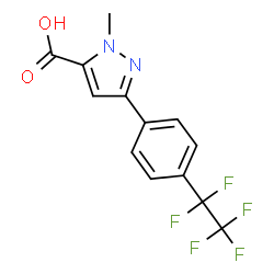 ChemSpider 2D Image | 1-Methyl-3-[4-(pentafluoroethyl)phenyl]-1H-pyrazole-5-carboxylic acid | C13H9F5N2O2