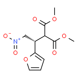 ChemSpider 2D Image | Dimethyl [(1S)-1-(2-furyl)-2-nitroethyl]malonate | C11H13NO7