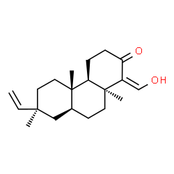ChemSpider 2D Image | (1Z,4aR,4bS,7S,8aS,10aS)-1-(Hydroxymethylene)-4b,7,10a-trimethyl-7-vinyldodecahydro-2(1H)-phenanthrenone | C20H30O2