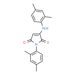 ChemSpider 2D Image | 1-(2,4-Dimethylphenyl)-4-[(2,4-dimethylphenyl)amino]-5-thioxo-1,5-dihydro-2H-pyrrol-2-one | C20H20N2OS