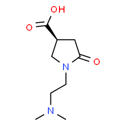 ChemSpider 2D Image | (3S)-1-[2-(Dimethylamino)ethyl]-5-oxo-3-pyrrolidinecarboxylic acid | C9H16N2O3