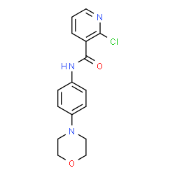 ChemSpider 2D Image | 2-Chloro-N-[4-(4-morpholinyl)phenyl]nicotinamide | C16H16ClN3O2