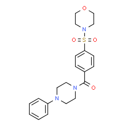 ChemSpider 2D Image | [4-(4-Morpholinylsulfonyl)phenyl](4-phenyl-1-piperazinyl)methanone | C21H25N3O4S