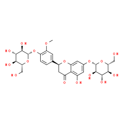 ChemSpider 2D Image | 4-[(2S)-7-(beta-D-Glucopyranosyloxy)-5-hydroxy-4-oxo-3,4-dihydro-2H-chromen-2-yl]-2-methoxyphenyl beta-D-glucopyranoside | C28H34O16