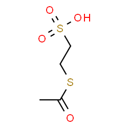 ChemSpider 2D Image | 2-(Acetylsulfanyl)ethanesulfonic acid | C4H8O4S2