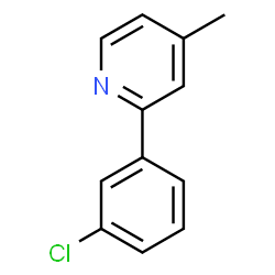 ChemSpider 2D Image | 2-(3-Chlorophenyl)-4-methylpyridine | C12H10ClN