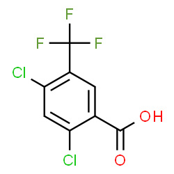 ChemSpider 2D Image | 2,4-Dichloro-5-(trifluoromethyl)benzoic acid | C8H3Cl2F3O2