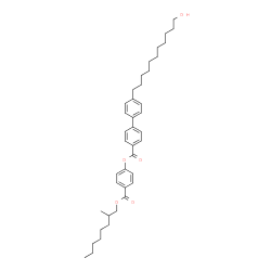 ChemSpider 2D Image | 4-{[(2-Methyloctyl)oxy]carbonyl}phenyl 4'-(11-hydroxyundecyl)-4-biphenylcarboxylate | C40H54O5