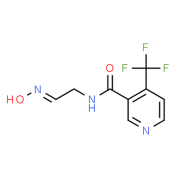ChemSpider 2D Image | N-[(2E)-2-(Hydroxyimino)ethyl]-4-(trifluoromethyl)nicotinamide | C9H8F3N3O2