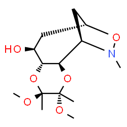 ChemSpider 2D Image | (1R,2R,4S,5S,7R,8S,10S)-4,5-Dimethoxy-4,5,12-trimethyl-3,6,11-trioxa-12-azatricyclo[8.2.1.0~2,7~]tridecan-8-ol | C14H25NO6