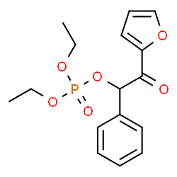 ChemSpider 2D Image | Diethyl 2-(2-furyl)-2-oxo-1-phenylethyl phosphate | C16H19O6P