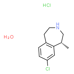 ChemSpider 2D Image | (1R)-8-Chloro-1-methyl-2,3,4,5-tetrahydro-1H-3-benzazepine hydrochloride hydrate | C11H17Cl2NO