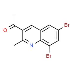 ChemSpider 2D Image | 1-(6,8-Dibromo-2-methyl-3-quinolinyl)ethanone | C12H9Br2NO