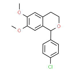 ChemSpider 2D Image | 1-(4-Chlorophenyl)-6,7-dimethoxy-3,4-dihydro-1H-isochromene | C17H17ClO3