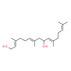 ChemSpider 2D Image | (2E,6E,10E)-3,7,11,15-Tetramethyl-2,6,10,14-hexadecatetraene-1,9-diol | C20H34O2