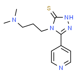 ChemSpider 2D Image | 4-[3-(Dimethylamino)propyl]-5-(4-pyridinyl)-2,4-dihydro-3H-1,2,4-triazole-3-thione | C12H17N5S
