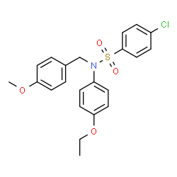 ChemSpider 2D Image | 4-Chloro-N-(4-ethoxyphenyl)-N-(4-methoxybenzyl)benzenesulfonamide | C22H22ClNO4S