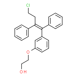 ChemSpider 2D Image | 2-{3-[(1Z)-4-Chloro-1,2-diphenyl-1-buten-1-yl]phenoxy}ethanol | C24H23ClO2