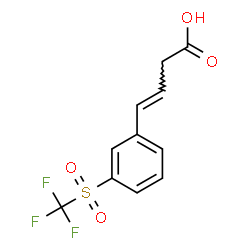 ChemSpider 2D Image | (3E)-4-{3-[(Trifluoromethyl)sulfonyl]phenyl}-3-butenoic acid | C11H9F3O4S
