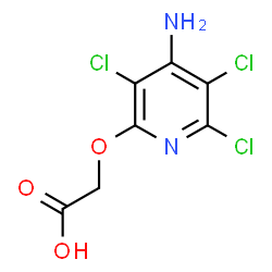 ChemSpider 2D Image | [(4-Amino-3,5,6-trichloro-2-pyridinyl)oxy]acetic acid | C7H5Cl3N2O3
