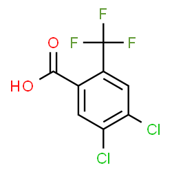 ChemSpider 2D Image | 4,5-Dichloro-2-(trifluoromethyl)benzoic acid | C8H3Cl2F3O2