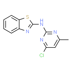 ChemSpider 2D Image | N-(4-Chloro-6-methyl-2-pyrimidinyl)-1,3-benzothiazol-2-amine | C12H9ClN4S