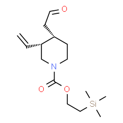 ChemSpider 2D Image | 2-(Trimethylsilyl)ethyl (3R,4S)-4-(2-oxoethyl)-3-vinyl-1-piperidinecarboxylate | C15H27NO3Si