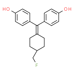 ChemSpider 2D Image | 4,4'-{[4-(Fluoromethyl)cyclohexylidene]methylene}diphenol | C20H21FO2