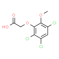 ChemSpider 2D Image | (2,3,5-Trichloro-6-methoxyphenoxy)acetic acid | C9H7Cl3O4
