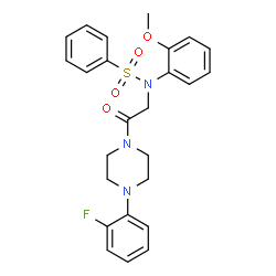 ChemSpider 2D Image | N-{2-[4-(2-Fluorophenyl)-1-piperazinyl]-2-oxoethyl}-N-(2-methoxyphenyl)benzenesulfonamide | C25H26FN3O4S