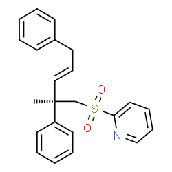 ChemSpider 2D Image | 2-{[(2R,3E)-2-Methyl-2,5-diphenyl-3-penten-1-yl]sulfonyl}pyridine | C23H23NO2S