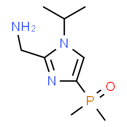 ChemSpider 2D Image | 1-[4-(Dimethylphosphoryl)-1-isopropyl-1H-imidazol-2-yl]methanamine | C9H18N3OP