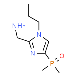 ChemSpider 2D Image | 1-[4-(Dimethylphosphoryl)-1-propyl-1H-imidazol-2-yl]methanamine | C9H18N3OP