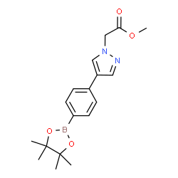 ChemSpider 2D Image | Methyl {4-[4-(4,4,5,5-tetramethyl-1,3,2-dioxaborolan-2-yl)phenyl]-1H-pyrazol-1-yl}acetate | C18H23BN2O4