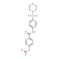 ChemSpider 2D Image | 4-{[4-(4-Morpholinylsulfonyl)phenyl]carbamoyl}phenyl acetate | C19H20N2O6S