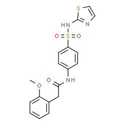 ChemSpider 2D Image | 2-(2-Methoxyphenyl)-N-[4-(1,3-thiazol-2-ylsulfamoyl)phenyl]acetamide | C18H17N3O4S2