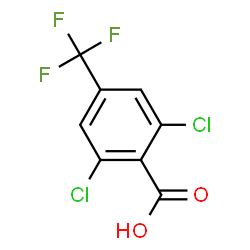 ChemSpider 2D Image | 2,6-Dichloro-4-(trifluoromethyl)benzoic acid | C8H3Cl2F3O2