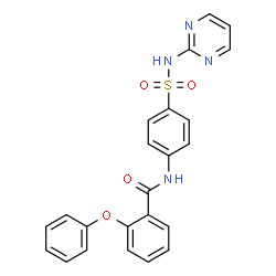 ChemSpider 2D Image | 2-Phenoxy-N-[4-(2-pyrimidinylsulfamoyl)phenyl]benzamide | C23H18N4O4S