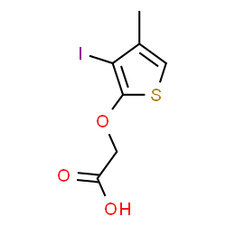 ChemSpider 2D Image | [(3-Iodo-4-methyl-2-thienyl)oxy]acetic acid | C7H7IO3S