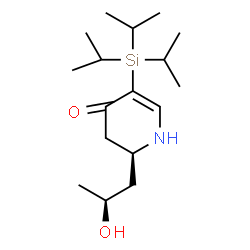 ChemSpider 2D Image | (2S)-2-[(2S)-2-Hydroxypropyl]-5-(triisopropylsilyl)-2,3-dihydro-4(1H)-pyridinone | C17H33NO2Si