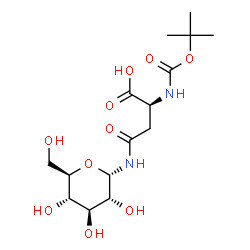 ChemSpider 2D Image | N-(N-{[(2-Methyl-2-propanyl)oxy]carbonyl}-L-beta-aspartyl)-alpha-D-glucopyranosylamine | C15H26N2O10
