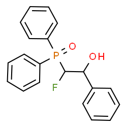 ChemSpider 2D Image | 2-(Diphenylphosphoryl)-2-fluoro-1-phenylethanol | C20H18FO2P