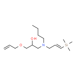 ChemSpider 2D Image | 1-(Allyloxy)-3-{butyl[(2E)-3-(trimethylsilyl)-2-propen-1-yl]amino}-2-propanol | C16H33NO2Si