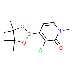 ChemSpider 2D Image | 3-Chloro-1-methyl-4-(4,4,5,5-tetramethyl-1,3,2-dioxaborolan-2-yl)-2(1H)-pyridinone | C12H17BClNO3