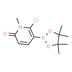 ChemSpider 2D Image | 6-Chloro-1-methyl-5-(4,4,5,5-tetramethyl-1,3,2-dioxaborolan-2-yl)-2(1H)-pyridinone | C12H17BClNO3