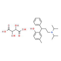 ChemSpider 2D Image | 2-[3-(Diisopropylamino)-1-phenylpropyl]-4-methylphenol 2,3-dihydroxysuccinate (1:1) | C26H37NO7
