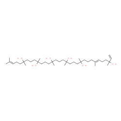 ChemSpider 2D Image | (6E)-3,7,11,15,19,23,27,31-Octamethyl-1,6,30-dotriacontatriene-3,11,15,19,23,27-hexol | C40H76O6