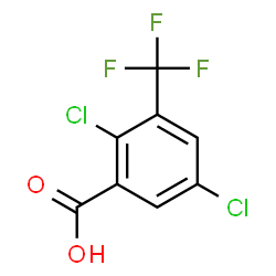 ChemSpider 2D Image | 2,5-Dichloro-3-(trifluoromethyl)benzoic acid | C8H3Cl2F3O2